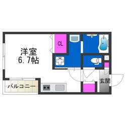 ハーモニーテラス北加賀屋の物件間取画像